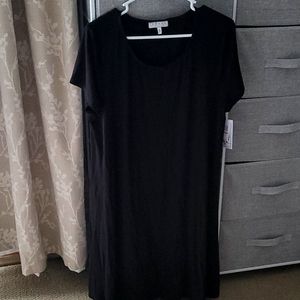 Chaus Black T-shirt Dress Size XXL